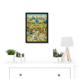 Artery8 Hieronymus Bosch Garden Earthly Delights Painting Artwork Framed Wall Art Print A4 in Black - thumbnail 2