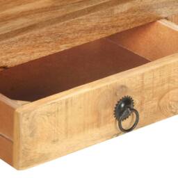 Berkfield Home TV Cabinet 117x30x41 cm Solid Rough Mango Wood in Brown - Size: 117 x 30 x 41 cm - thumbnail 5