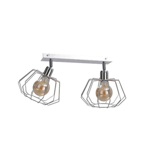 Netlighting Luna Twin Ceiling Spotlight Silver 50cm 2x E27