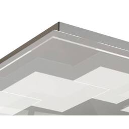 Netlighting Jersey Ceiling 20W LED Square 3000K 1800lm Chrome Opal White Glass in Grey - thumbnail 5