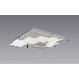 Netlighting Jersey Ceiling 20W LED Square 3000K 1800lm Chrome Opal White Glass in Grey - thumbnail 2