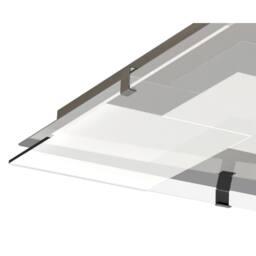 Netlighting Jersey Ceiling 20W LED Square 3000K 1800lm Chrome Opal White Glass in Grey - thumbnail 3