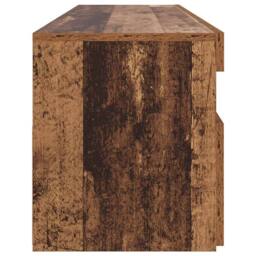 Berkfield Home TV Cabinet with LED Lights Old Wood 90x35x40 cm Engineered Wood in Brown - Size: 90 x 35 x 40 cm - thumbnail 8