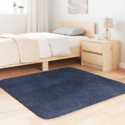 Berkfield Home Shaggy Rug High Pile NAVARRA Navy 120x120 cm Polyester - Size: Medium - thumbnail 3