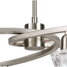 Netlighting Alaska Pendant Convertible To Semi Flush 4 Light L1SGU10 Satin Nickel in Grey - thumbnail 5