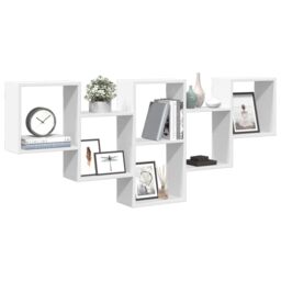 Berkfield Home Wall Shelf White 159x18x66 cm Engineered Wood - Size: 159 x 18 x 66 cm - thumbnail 3