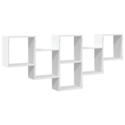 Berkfield Home Wall Shelf White 159x18x66 cm Engineered Wood - Size: 159 x 18 x 66 cm - thumbnail 6