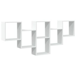 Berkfield Home Wall Shelf White 159x18x66 cm Engineered Wood - Size: 159 x 18 x 66 cm - thumbnail 2