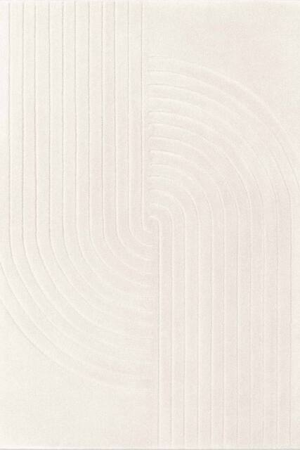 THE RUGS Vikosa Arcura Wool Rug Abstract Living Room in Cream - Size: 80 cm x 150 cm - image 1