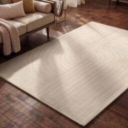 THE RUGS Vikosa Arcura Wool Rug Abstract Living Room in Cream - Size: 80 cm x 150 cm - thumbnail 4