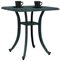 Berkfield Home Garden Table Green 53x53x53 cm Cast Aluminium - Size: 53 x 53 x 53 cm - thumbnail 4