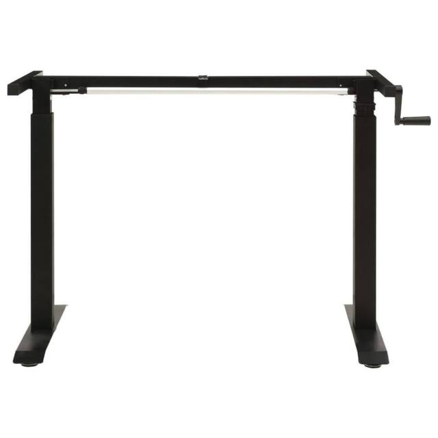 Berkfield Home Manual Height Adjustable Standing Desk Frame Hand Crank Black - image 1