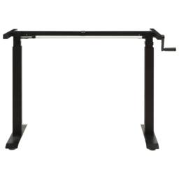 Berkfield Home Manual Height Adjustable Standing Desk Frame Hand Crank Black