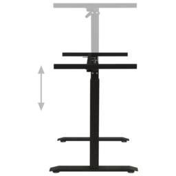 Berkfield Home Manual Height Adjustable Standing Desk Frame Hand Crank Black - thumbnail 6