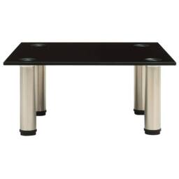Berkfield Home TV Stand Black 40x35x17 cm Tempered Glass - Size: 40 x 35 x 17 cm - thumbnail 3