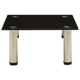 Berkfield Home TV Stand Black 40x35x17 cm Tempered Glass - Size: 40 x 35 x 17 cm - thumbnail 1