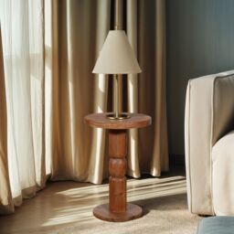 IH Design Jaipur Acacia Wood Freestanding Side Table in Brown - thumbnail 5