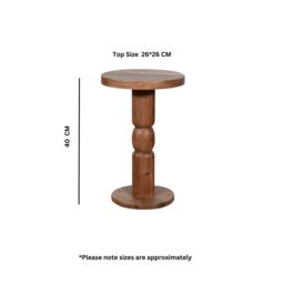 IH Design Jaipur Acacia Wood Freestanding Side Table in Brown - thumbnail 6