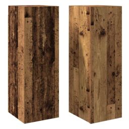 Berkfield Home TV Cabinets 2 pcs Old Wood 30.5x30x90 cm Engineered Wood in Brown - thumbnail 2