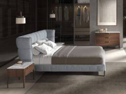 Angel Cerda Light Bluish-Grey Fabric Double Bed (Model ) Tufted in Grey - thumbnail 5