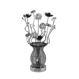 Netlighting (DH) Calista Table Lamp 4 Light G4 BlackCrystal NOT LEDCFL Compatible in Grey - thumbnail 1