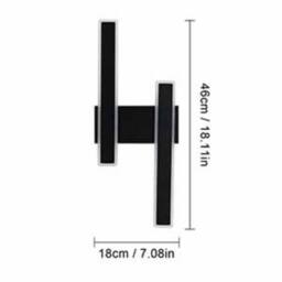 Pheashine Modern 2-Light LED Wall Lamp 32W 3000K Warm White in Black - thumbnail 4