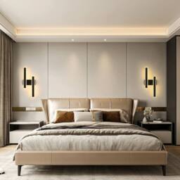Pheashine Modern 2-Light LED Wall Lamp 32W 3000K Warm White in Black - thumbnail 5