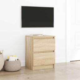 Berkfield Home TV Cabinet Sonoma Oak 40x35x54 cm Engineered Wood in Light Tan - Size: 40 x 35 x 54 cm - thumbnail 2