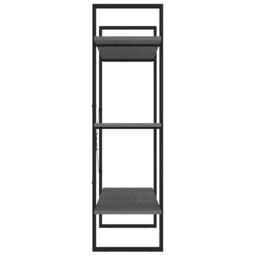Berkfield Home 3-Tier Book Cabinet Grey 100x30x105 cm Solid Pine Wood - Size: 100 x 30 x 105 cm - thumbnail 6