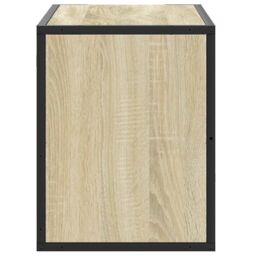 Berkfield Home TV Cabinet Sonoma Oak 80x31x39.5 cm Engineered Wood & Metal in Brown - thumbnail 5