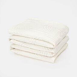 OHS Quilted Arches Pinsonic Blanket Bedspread Throw Over Bed in Cream - Size: 200 cm x 240 cm - thumbnail 3