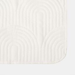 OHS Quilted Arches Pinsonic Blanket Bedspread Throw Over Bed in Cream - Size: 200 cm x 240 cm - thumbnail 6