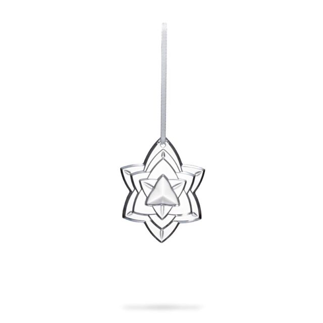 baccarat Noel Plaquette 2018 Crystal Star Annual Christmas Ornament Clear - Size: 1 Pack - image 1