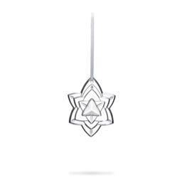 baccarat Noel Plaquette 2018 Crystal Star Annual Christmas Ornament Clear - Size: 1 Pack - thumbnail 1