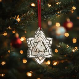 baccarat Noel Plaquette 2018 Crystal Star Annual Christmas Ornament Clear - Size: 1 Pack - thumbnail 2