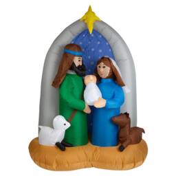 VFM e-Store Christmas Nativity Scene Inflatable 183cm x 140cm Multicolour X 1 - Size: 183 cm x 140 cm