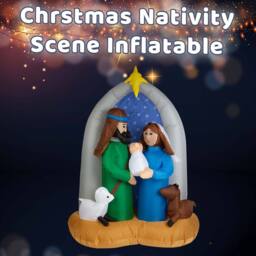 VFM e-Store Christmas Nativity Scene Inflatable 183cm x 140cm Multicolour X 1 - Size: 183 cm x 140 cm - thumbnail 3