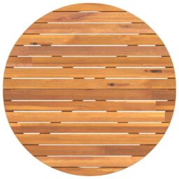 Berkfield Home Garden Dining Table Round √ò110x75 cm Solid Wood Acacia in Brown - Size: 110x75 cm - thumbnail 8
