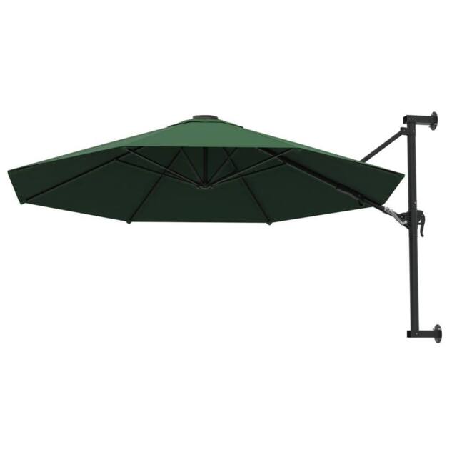 Berkfield Home Elegant Wall-Mounted Parasol with Metal Pole 300 cm Green - image 1