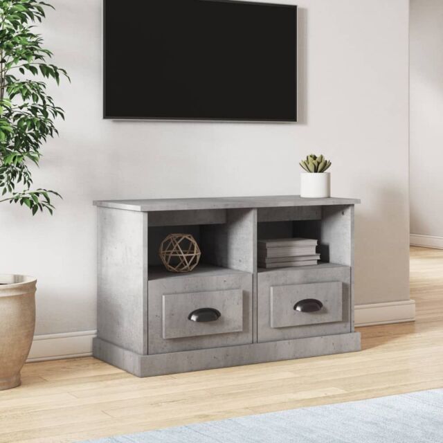 Berkfield Home TV Cabinet Concrete Grey 80x35x50 cm Engineered Wood - Size: 80 x 35 x 50 cm - image 1