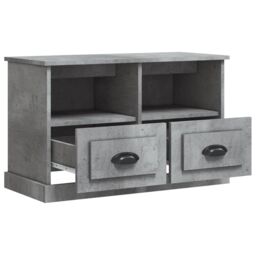 Berkfield Home TV Cabinet Concrete Grey 80x35x50 cm Engineered Wood - Size: 80 x 35 x 50 cm - thumbnail 6