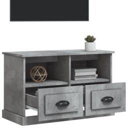 Berkfield Home TV Cabinet Concrete Grey 80x35x50 cm Engineered Wood - Size: 80 x 35 x 50 cm - thumbnail 4