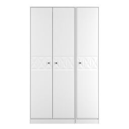 Ready Assembled 2 U Memphis 3 Door Wardrobe (Ready Assembled) in White - thumbnail 1