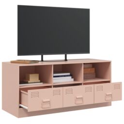 Berkfield Home TV Cabinet Pink 99x39x44 cm Steel - Size: 99 x 39 x 44 cm - thumbnail 5