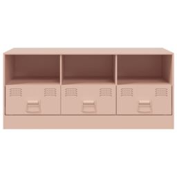 Berkfield Home TV Cabinet Pink 99x39x44 cm Steel - Size: 99 x 39 x 44 cm - thumbnail 6