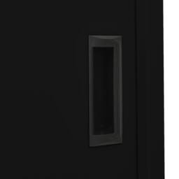 Berkfield Home Office Cabinet with Sliding Door Black 90x40x180 cm Steel - Size: 90 x 40 x 180 cm - thumbnail 7