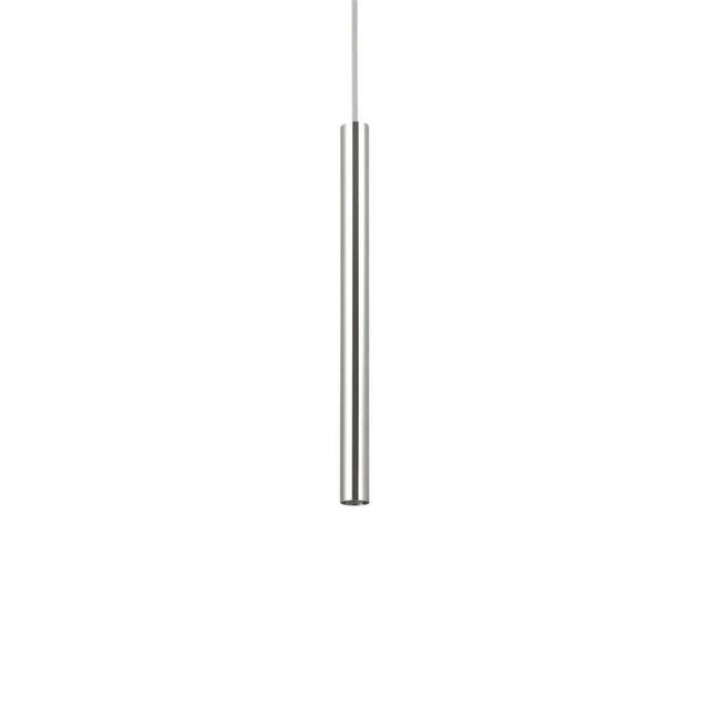 Netlighting Ultrathin LED 1 Light Slim Ceiling Pendant Chrome in Grey