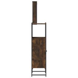 Berkfield Home Durable 3 Piece Bathroom Furniture Set Smoked Oak Engineered Wood in Brown - thumbnail 7