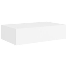 Berkfield Home Wall-mounted Drawer Shelves 2 pcs White 40x23.5x10 cm MDF - thumbnail 2