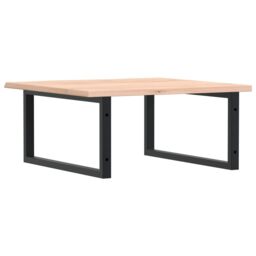 Berkfield Home Basin Shelf Wall Mounted Steel & Solid Wood Oak in Brown - thumbnail 6